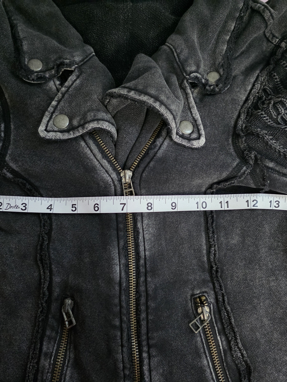 Free People Washed Charcoal Grey Bomber Jacket - Picture 7 of 7